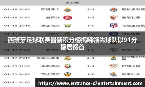 西班牙足球联赛最新积分榜揭晓领先球队以91分稳居榜首